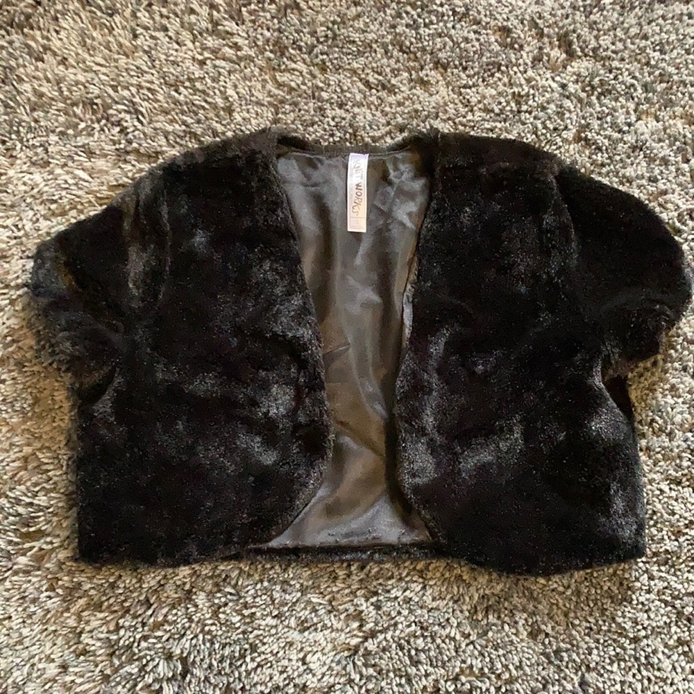 Faux Fur Black Shrug 12